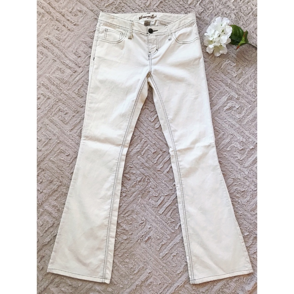 NWOT White Corduroy Flare Pants